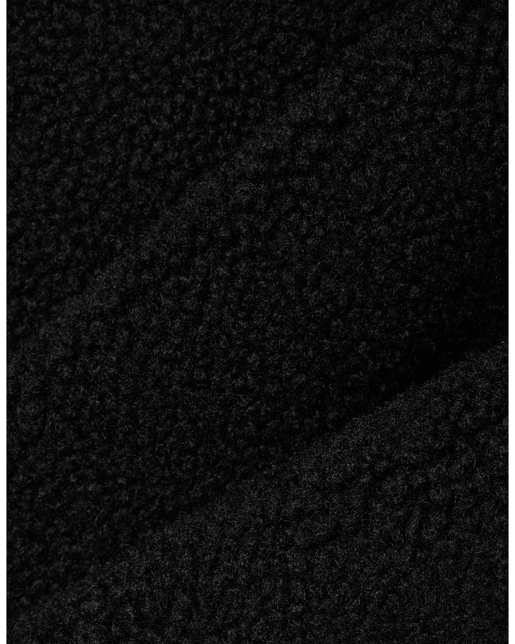 Lacoste Black Sherpa Fleece Half-Zip Sweatshirt for men