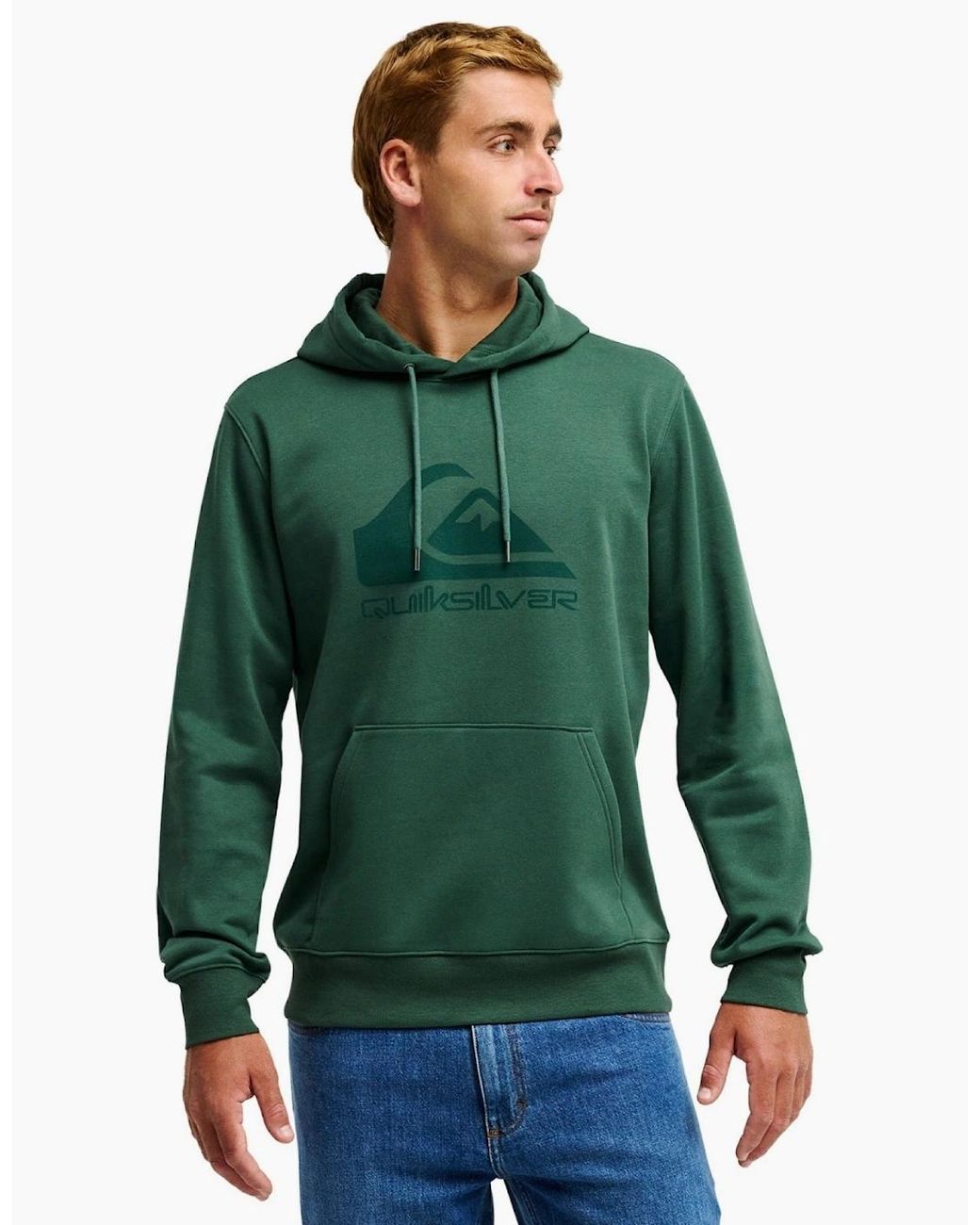 Quiksilver Green Comp Logo Hoodie for men