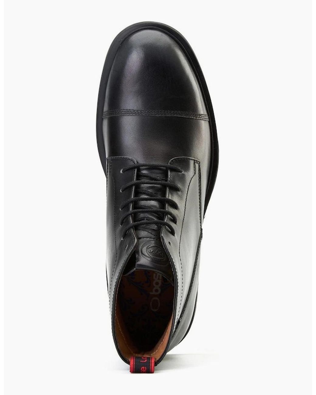 Base London Black Boulton Toe Cap Boots for men