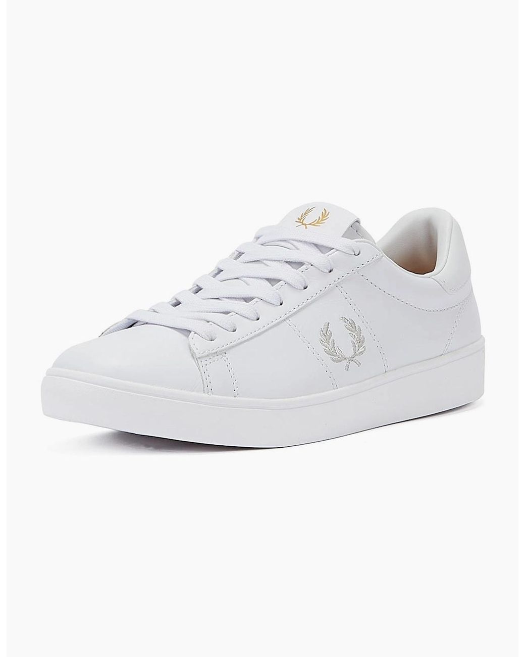 Fred Perry White Spencer Leather Trainers for men