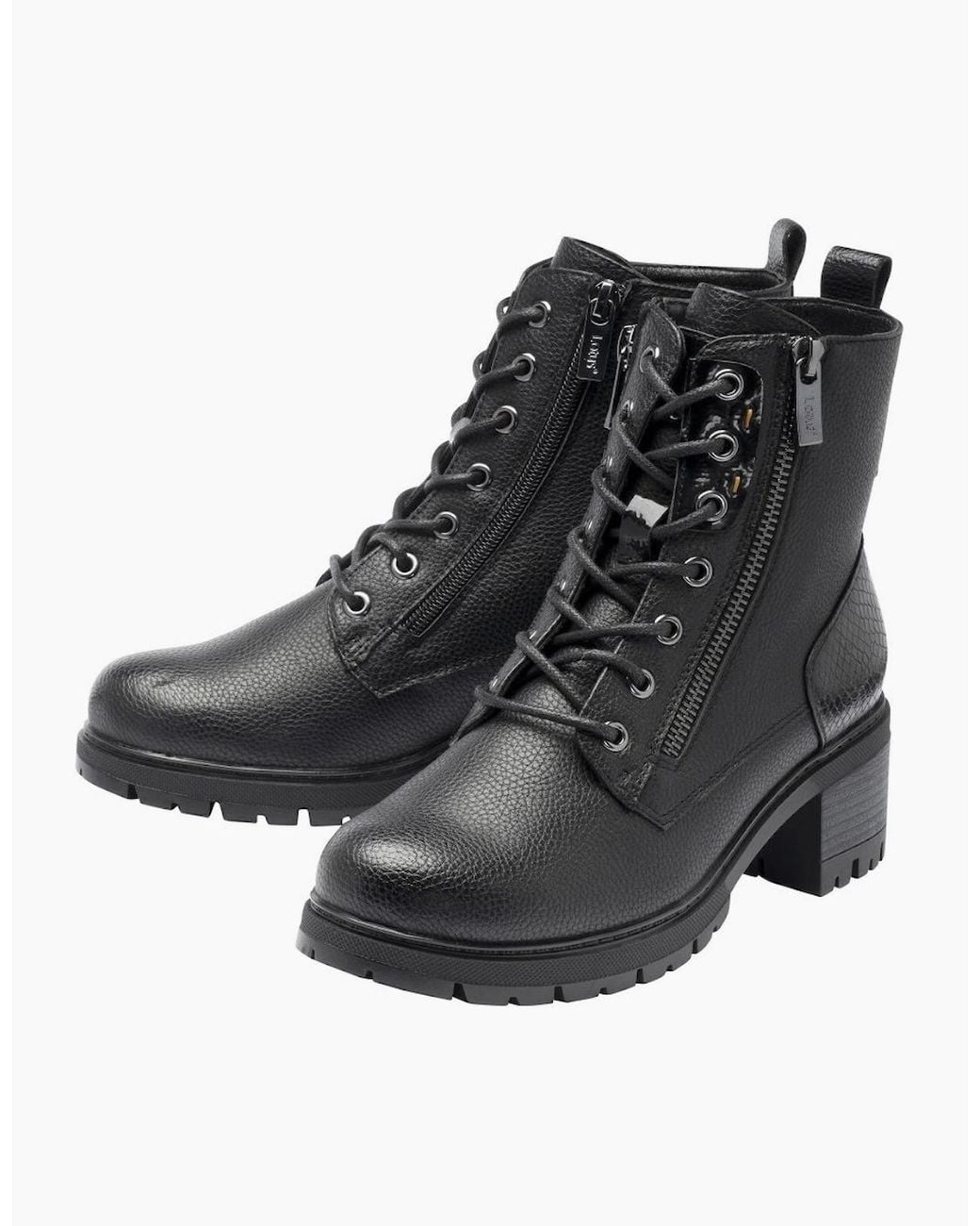 Lotus Black Jazlyn Ankle Boots