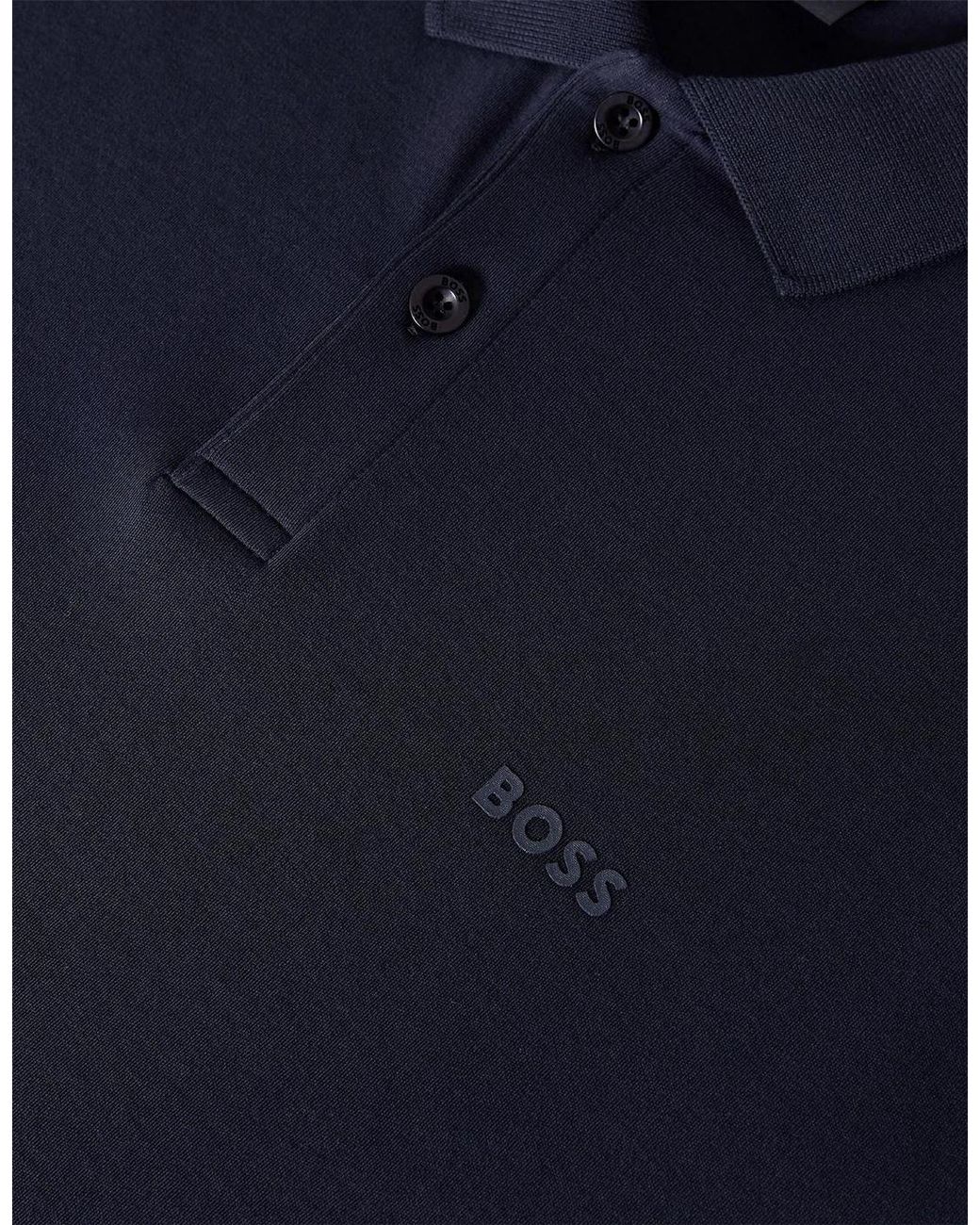Boss Black Wordmark Collared Neck Short Sleeve Polo Shirt for men