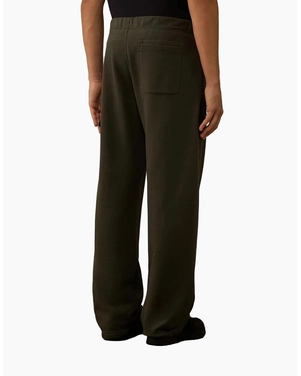 C P Company Gray Diagonal Raised Fleece Lens Sweatpants for men