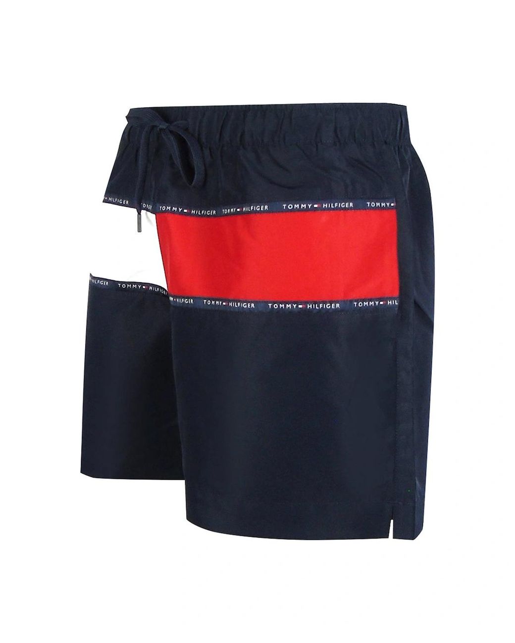 Designer Clothing Hilfiger Swim Trunks TOMMY JEANS Navy Blue Men's