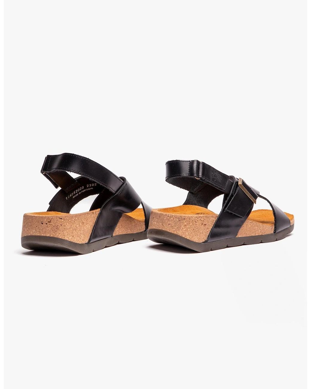 Fly London Black Chlo852Fly Slingback Crossover Sandals