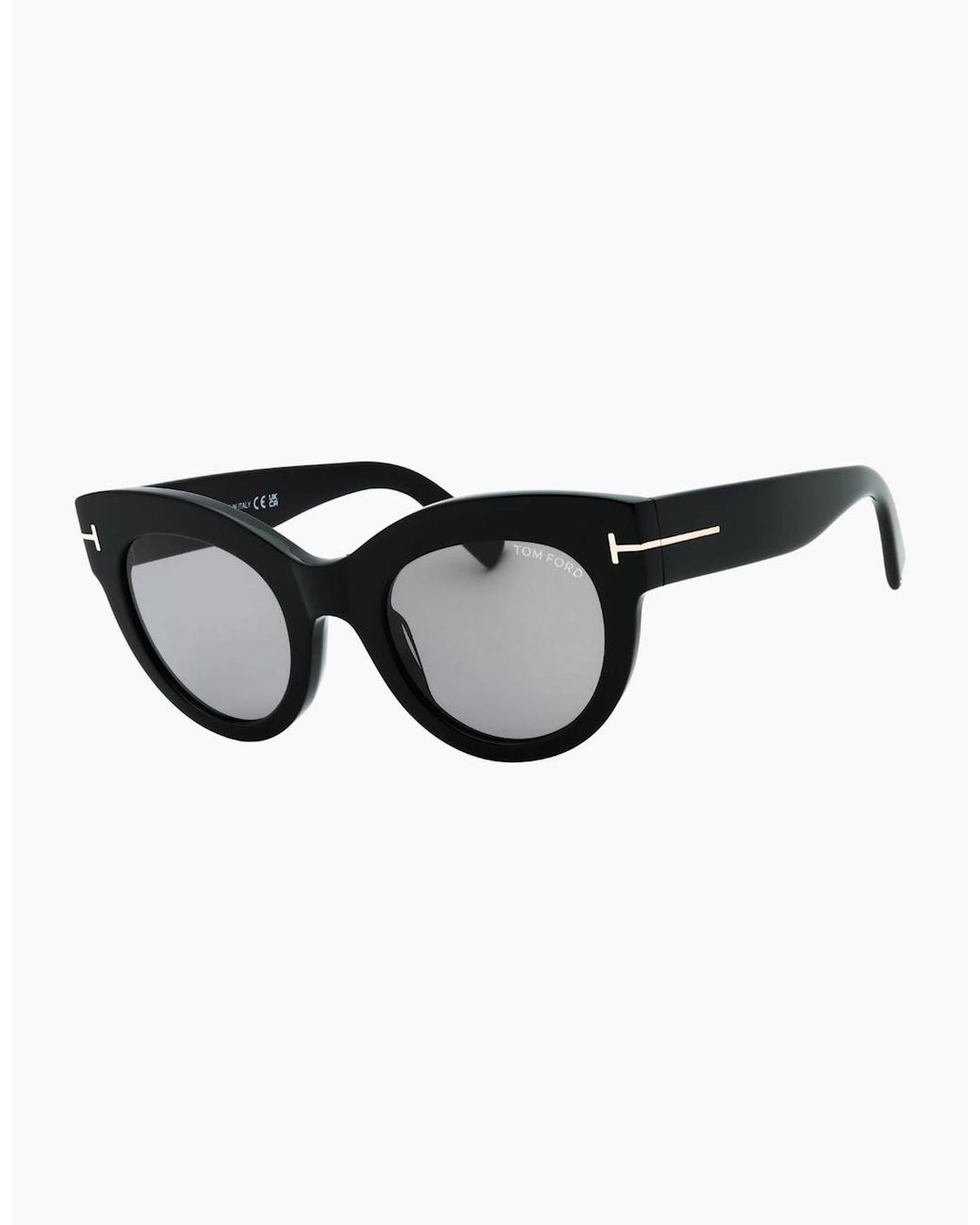 Tom Ford Brown Lucilla Smoke Mirror Lens Shiny Thick Framed Sunglasses