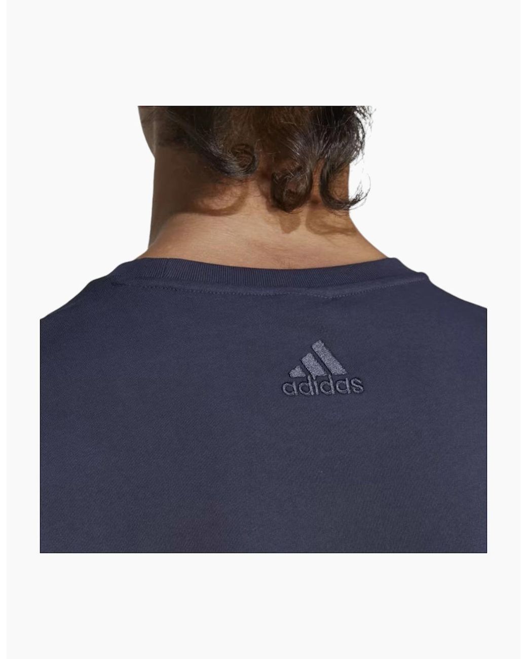 Adidas Blue T Shirts Short Sleeve Summer Printed Crew Neck Top Casual Cotton Tee for men