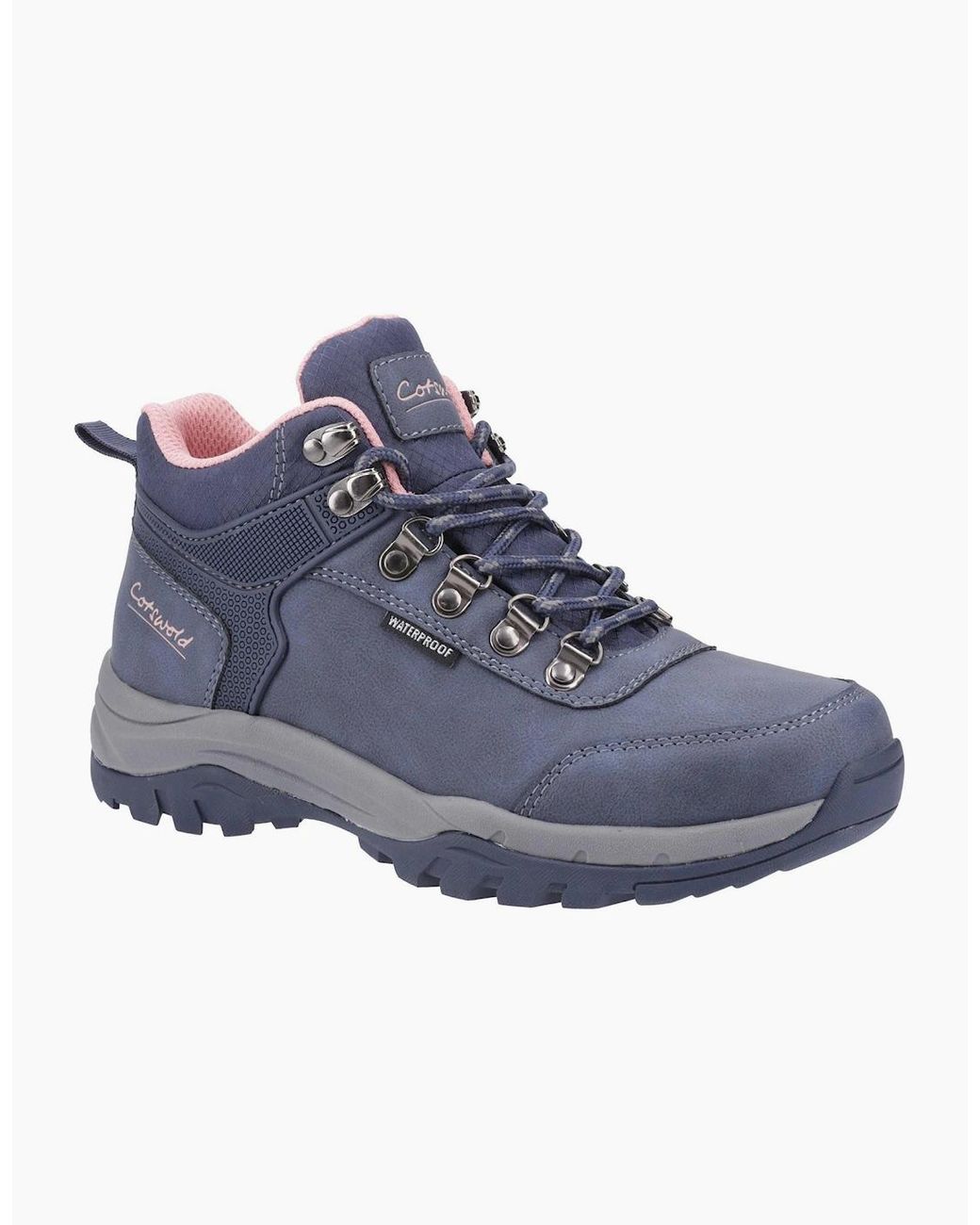 Cotswold Blue Overbury Waterproof Hiking Boots