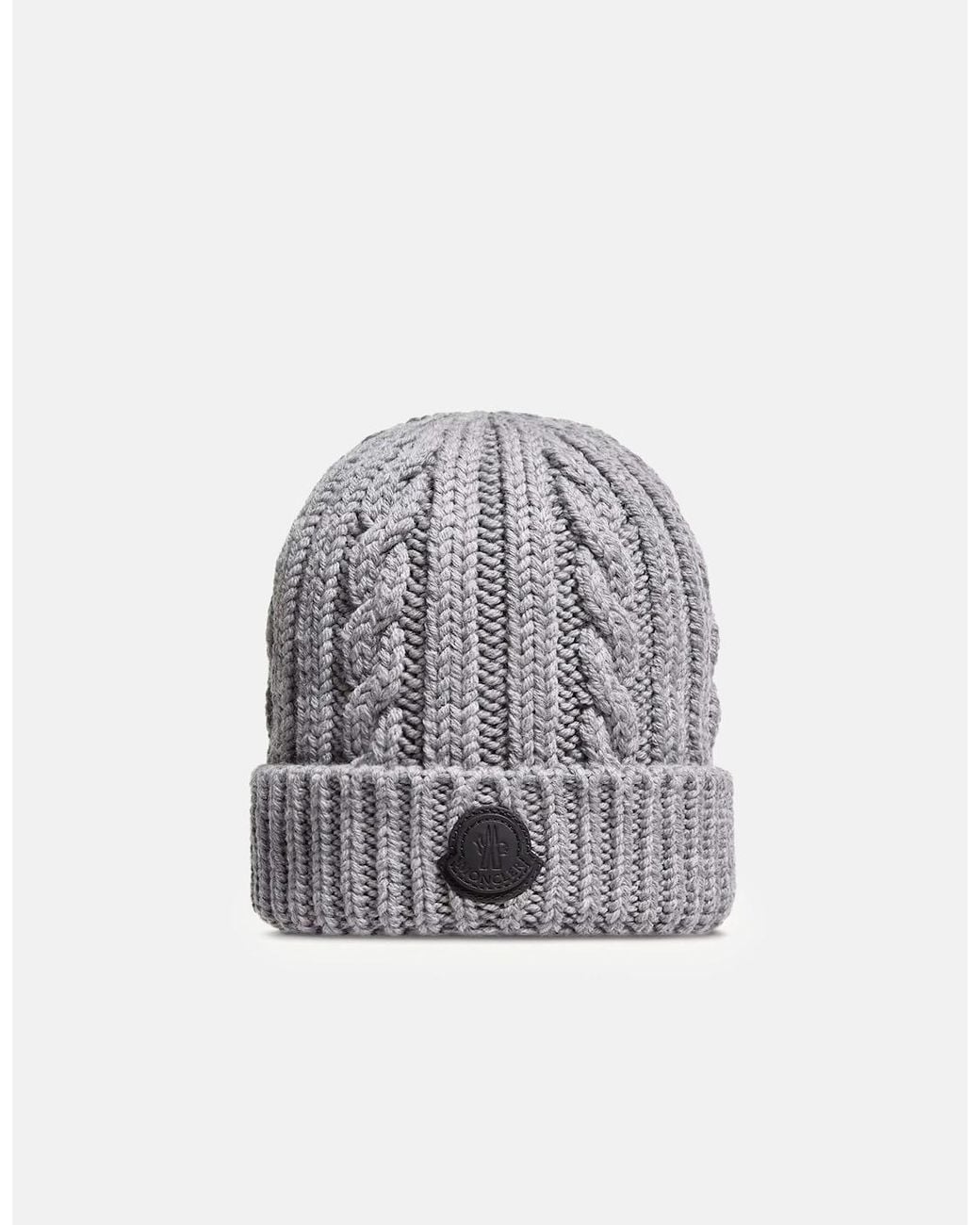Moncler Gray Archive Logo Hat for men