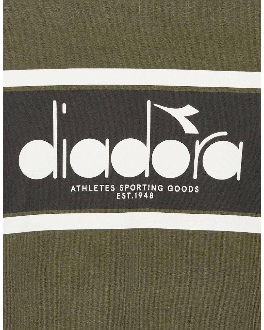Diadora Green Crew Logo Rifle Sweatshirt for men