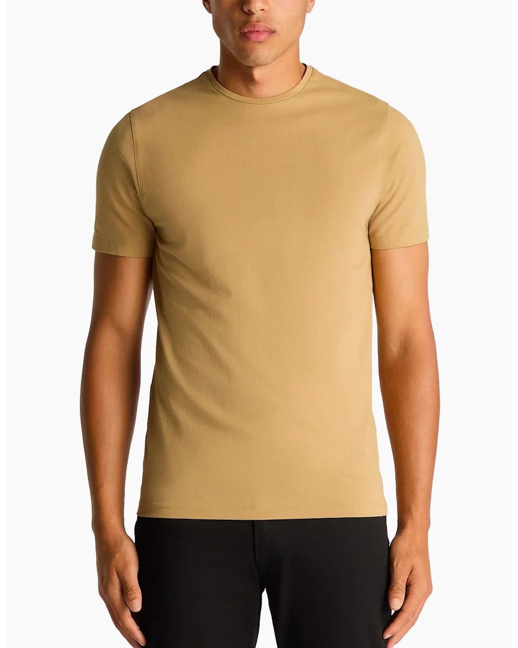 Remus Uomo Yellow Premium Quality Crew Neck T-Shirt Canvas for men