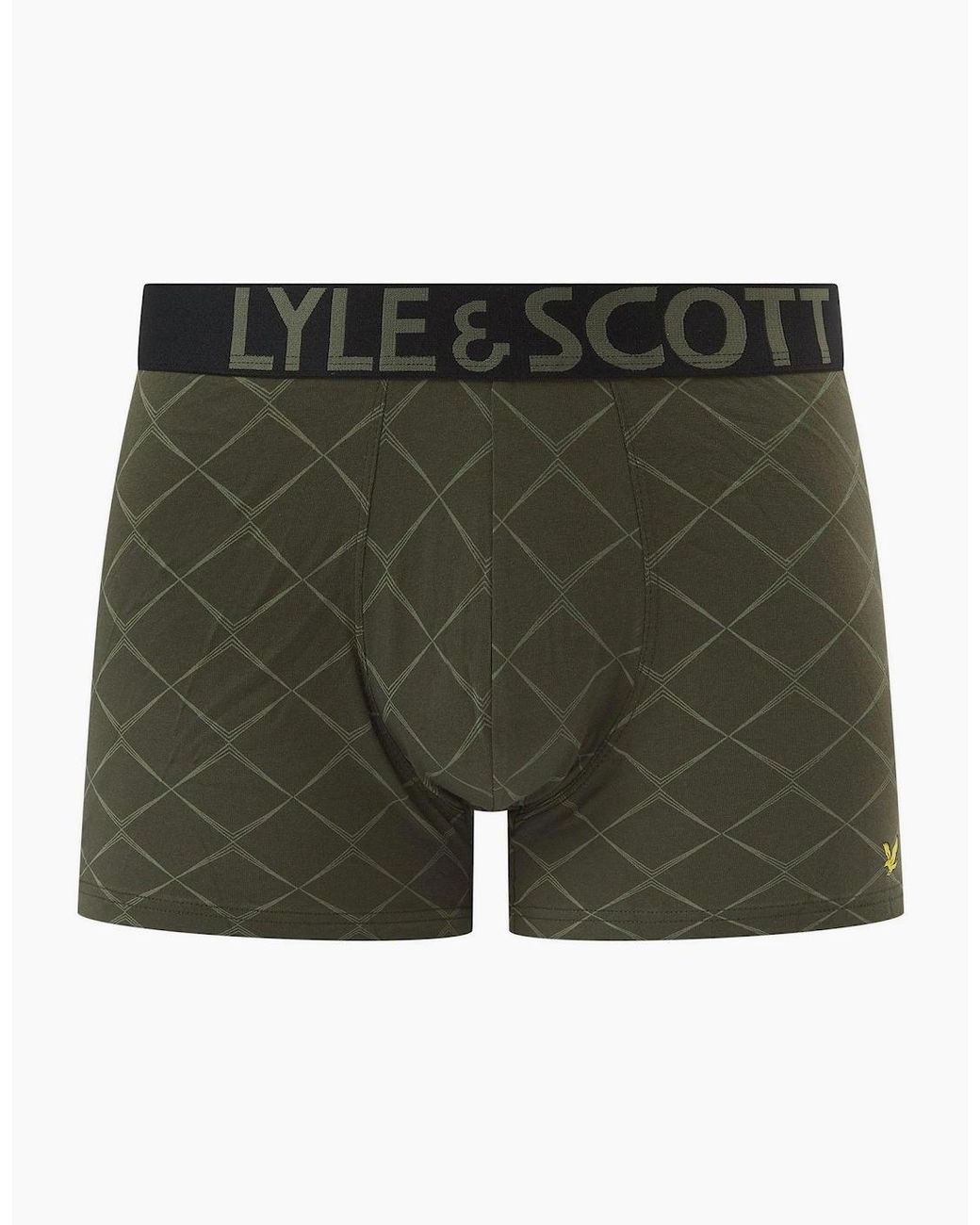 Lyle & Scott Green Lucian Graphic Print Boxer Brief for men