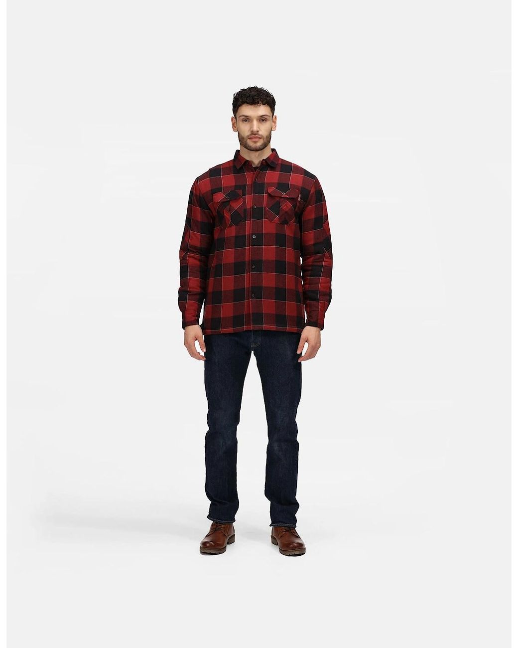 Regatta Red Professional Checked Padded Shirt for men