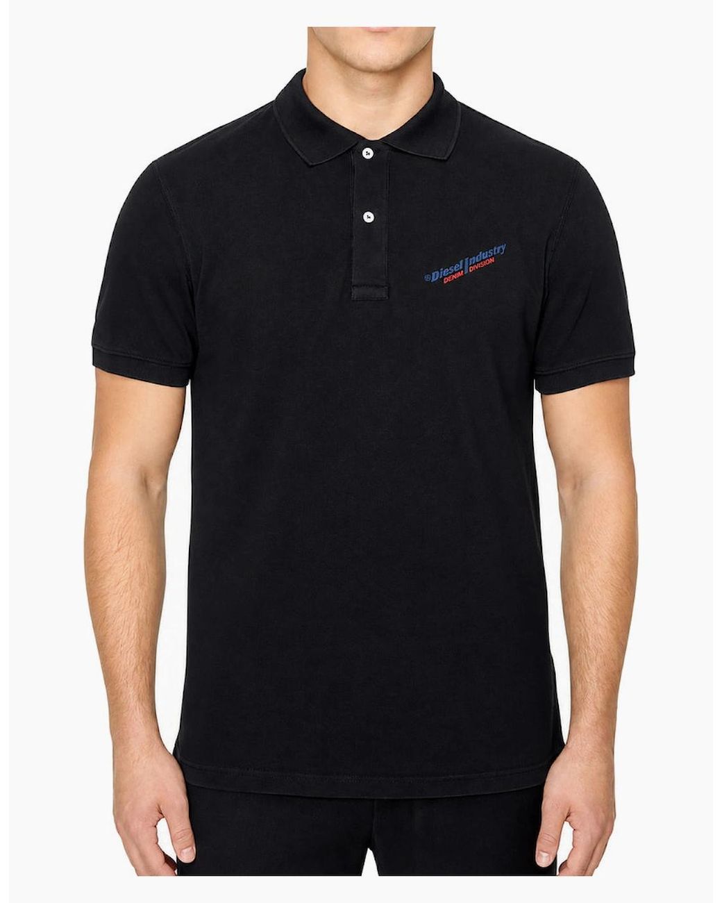 DIESEL Black T-Smith-Ind Polo Shirt for men