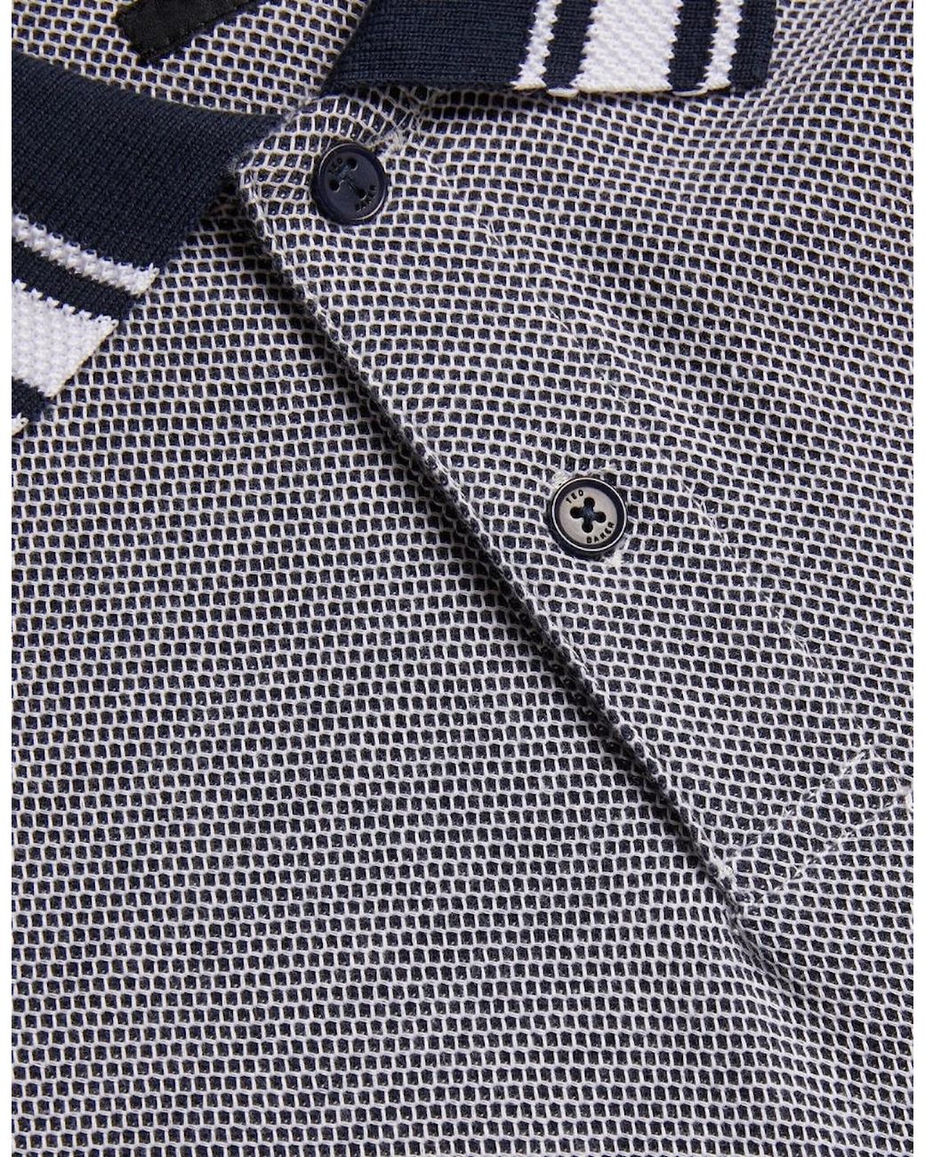 Ted Baker Gray Phenes Regular Fit Textured Polo Shirt for men