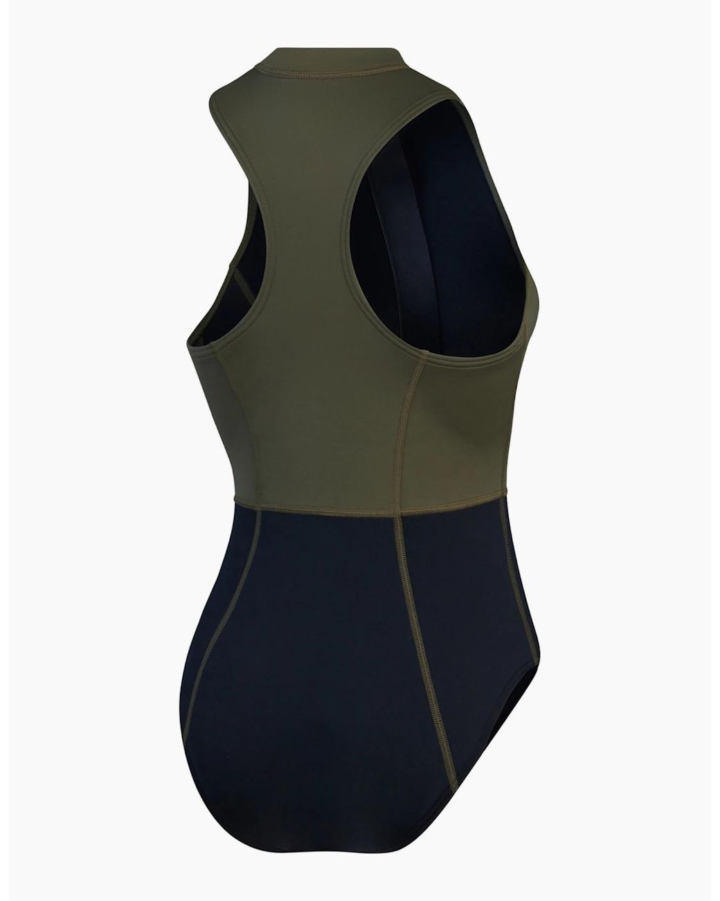 Speedo Blue Ladies Colour Block Thermal Sleeveless One Piece Swimsuit