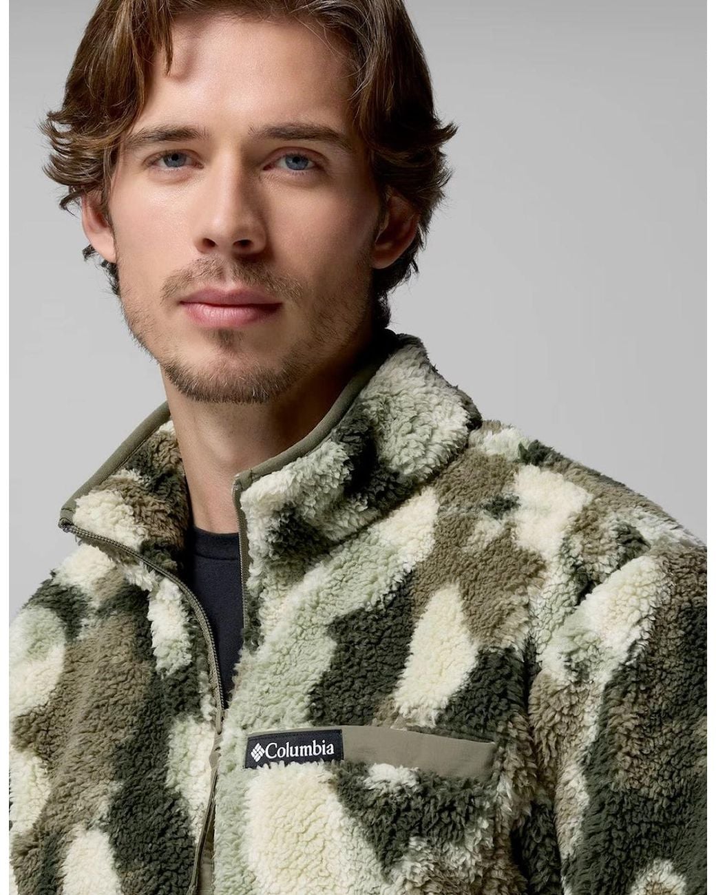 Columbia Green Rugged Ridge Sherpa Half Zip Fleece
