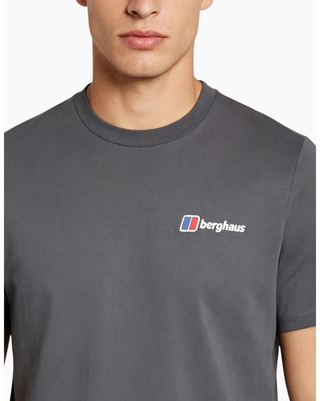 Berghaus Blue T Shirt Mount Crew Neck Short Sleeve Cotton Summer Tee for men