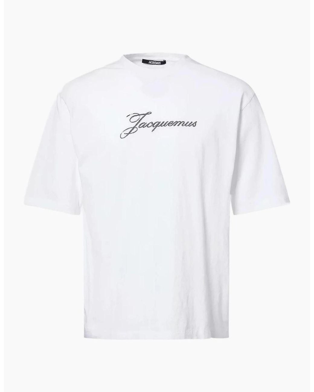Jacquemus White Signature Logo T-Shirt for men