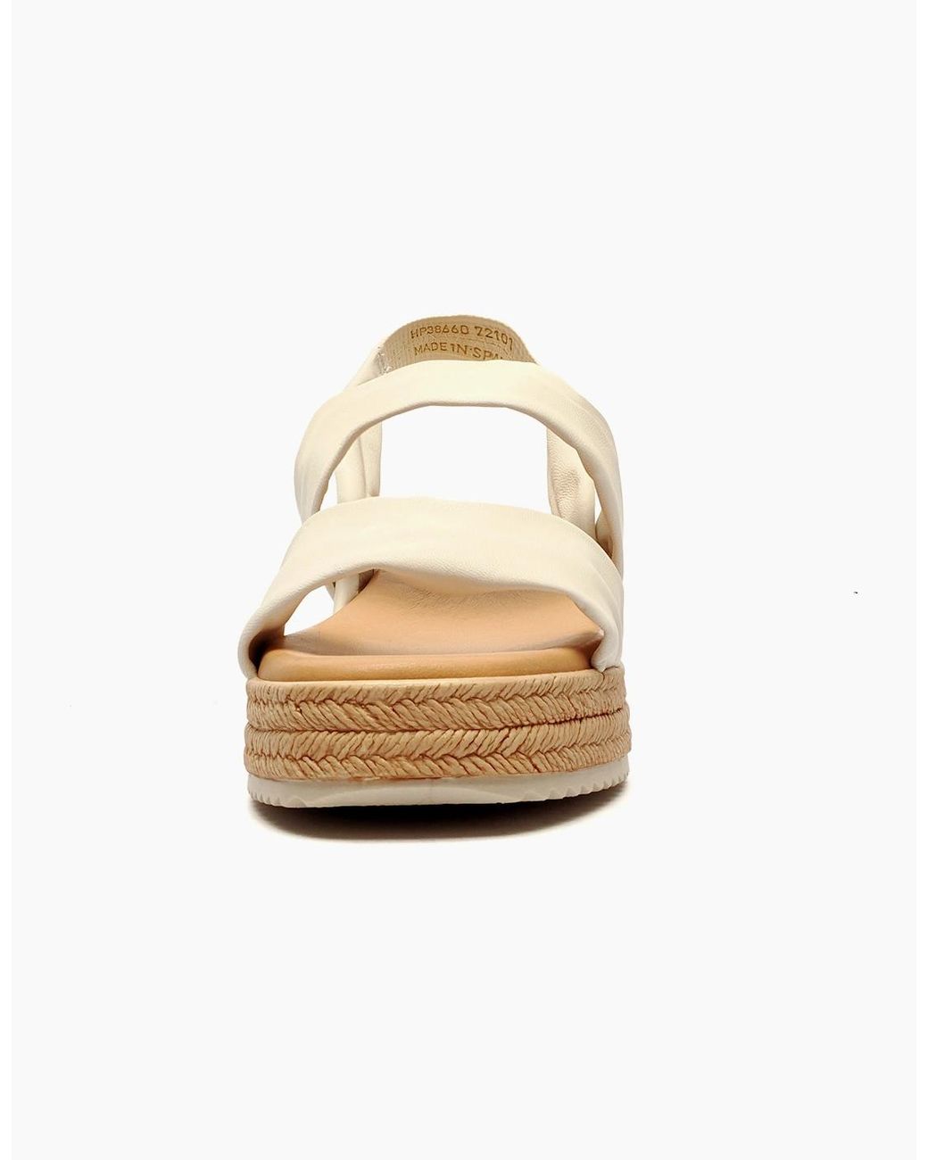 Hush Puppies White Rachel Leather Wedge Sandals