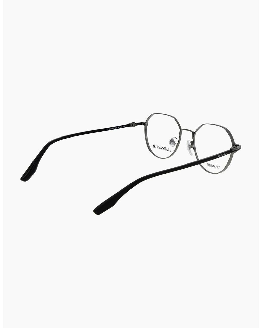 Trussardi Metallic Optical Frame Tsm1045T 02A 48 Titanium for men