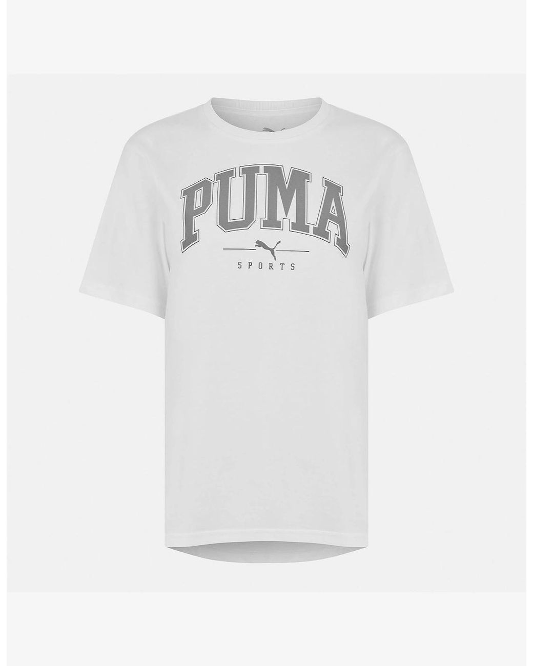PUMA White Squad Relaxed Regular Fit T Shirt