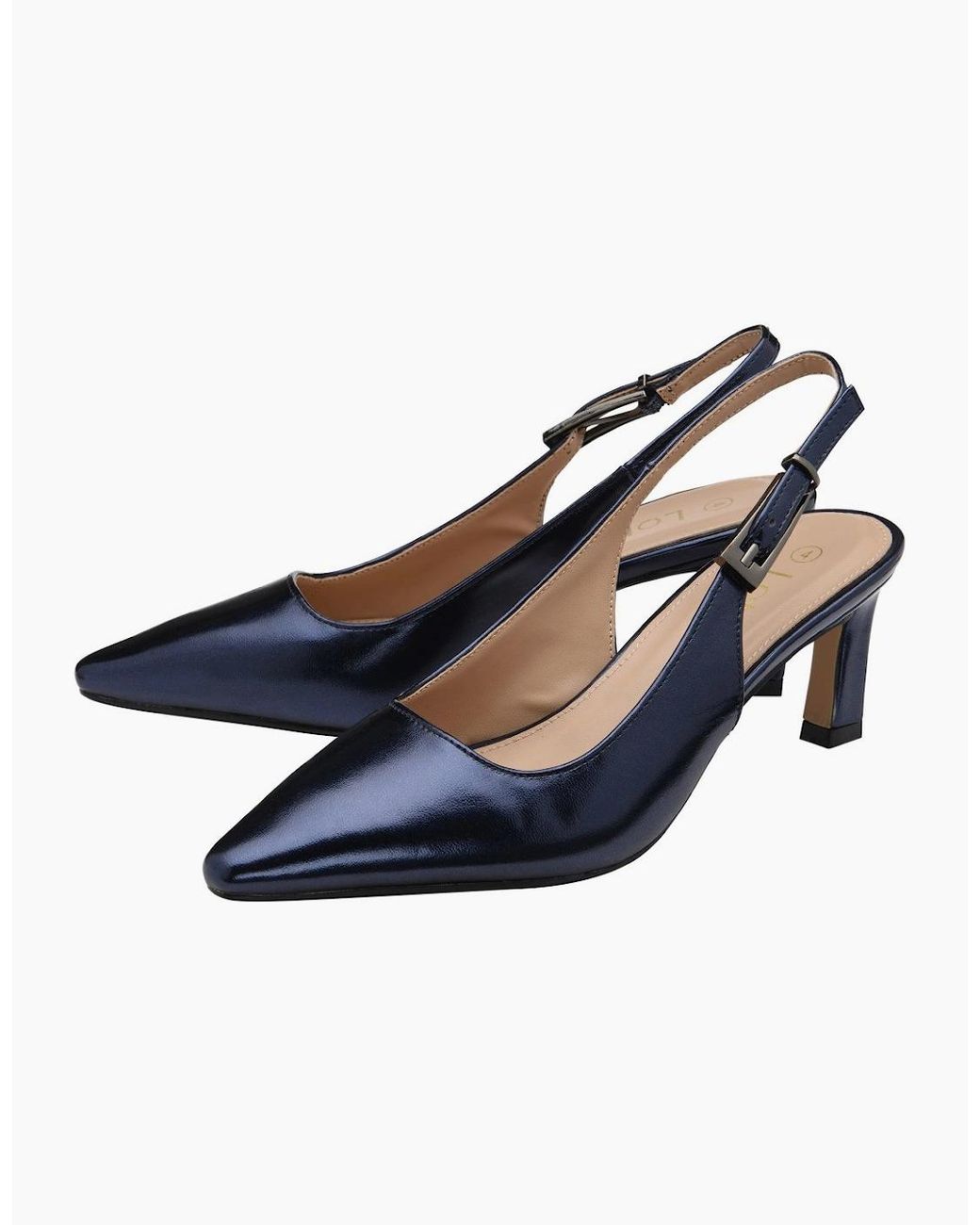 Lotus Blue Sharon Slingback Court Shoes