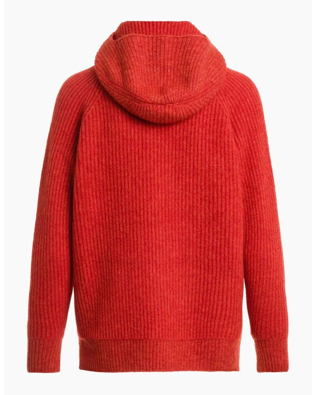 Parajumpers Red Tory Knitted Hoodie Comfort Fit Hoodie