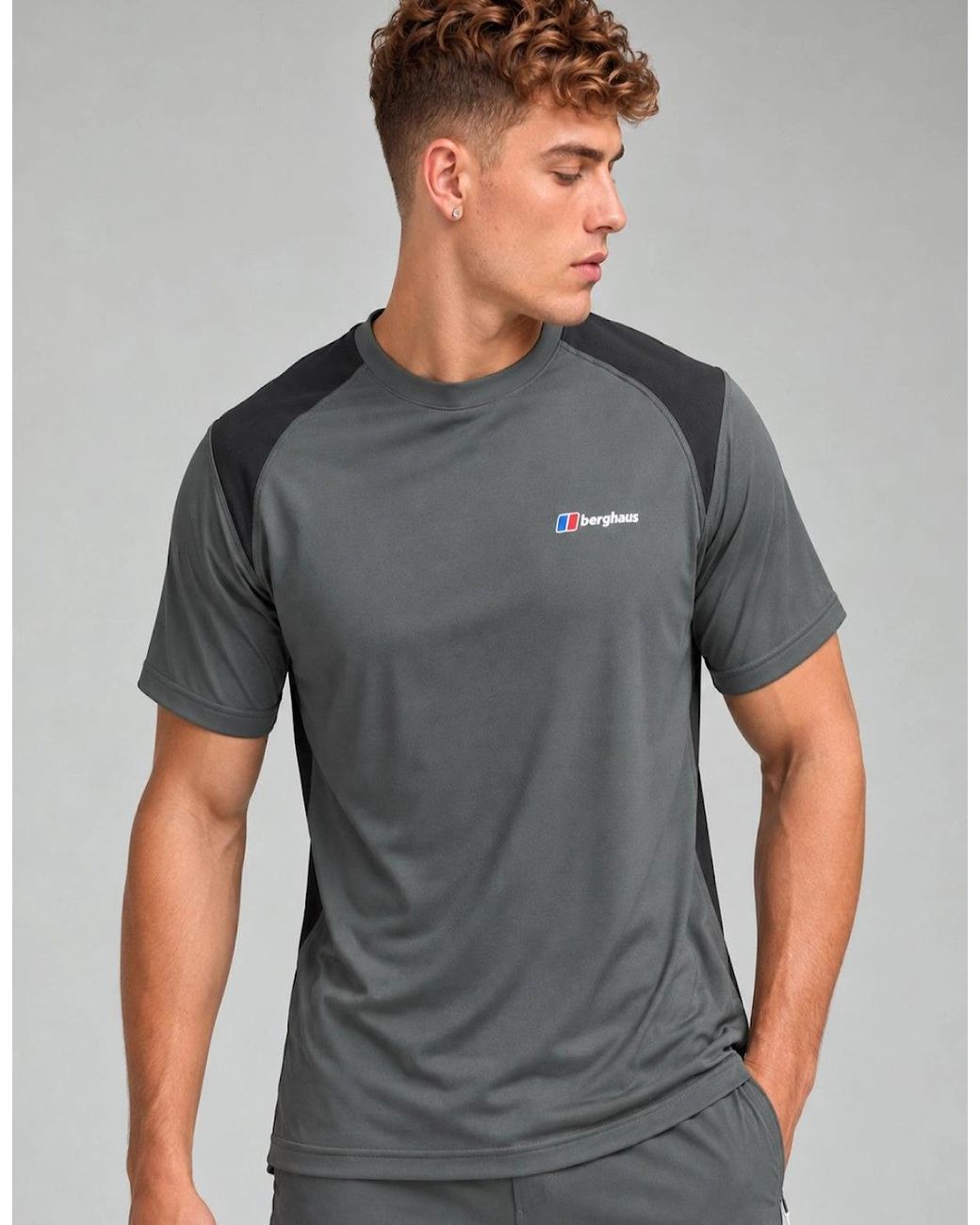 Berghaus Gray Wayside 3.0 Tech Gym T Shirt for men