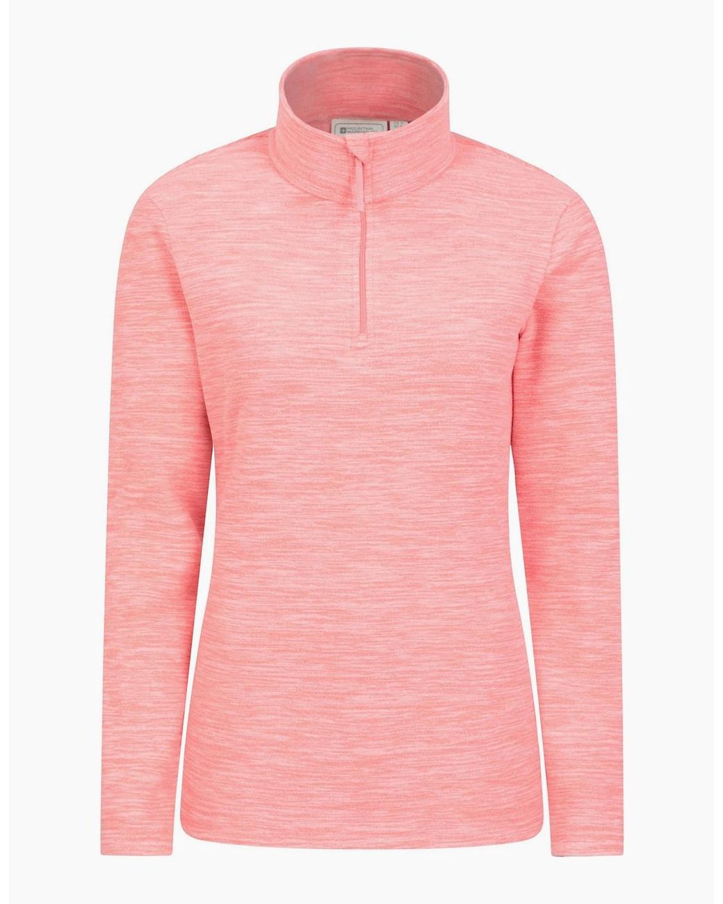 Mountain Warehouse Pink Ladies Snowdon Melange Fleece Top