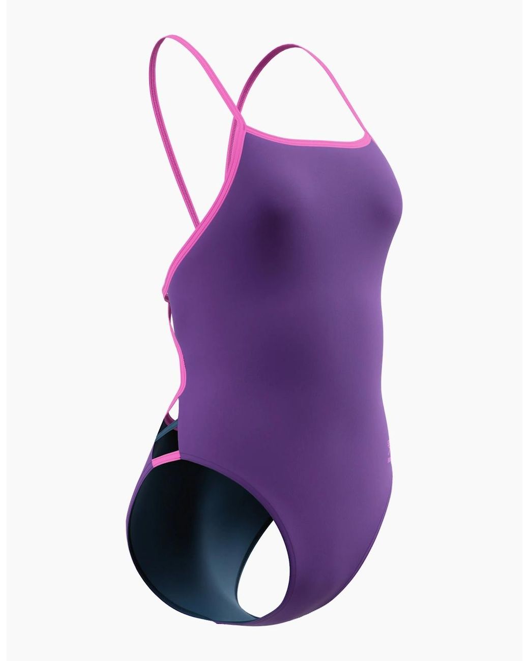 Speedo Purple Ladies Solid Triback One Piece Swimsuit