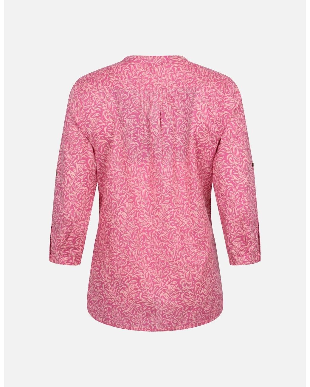 Mountain Warehouse Pink Ladies Petra Floral 3/4 Sleeve Shirt