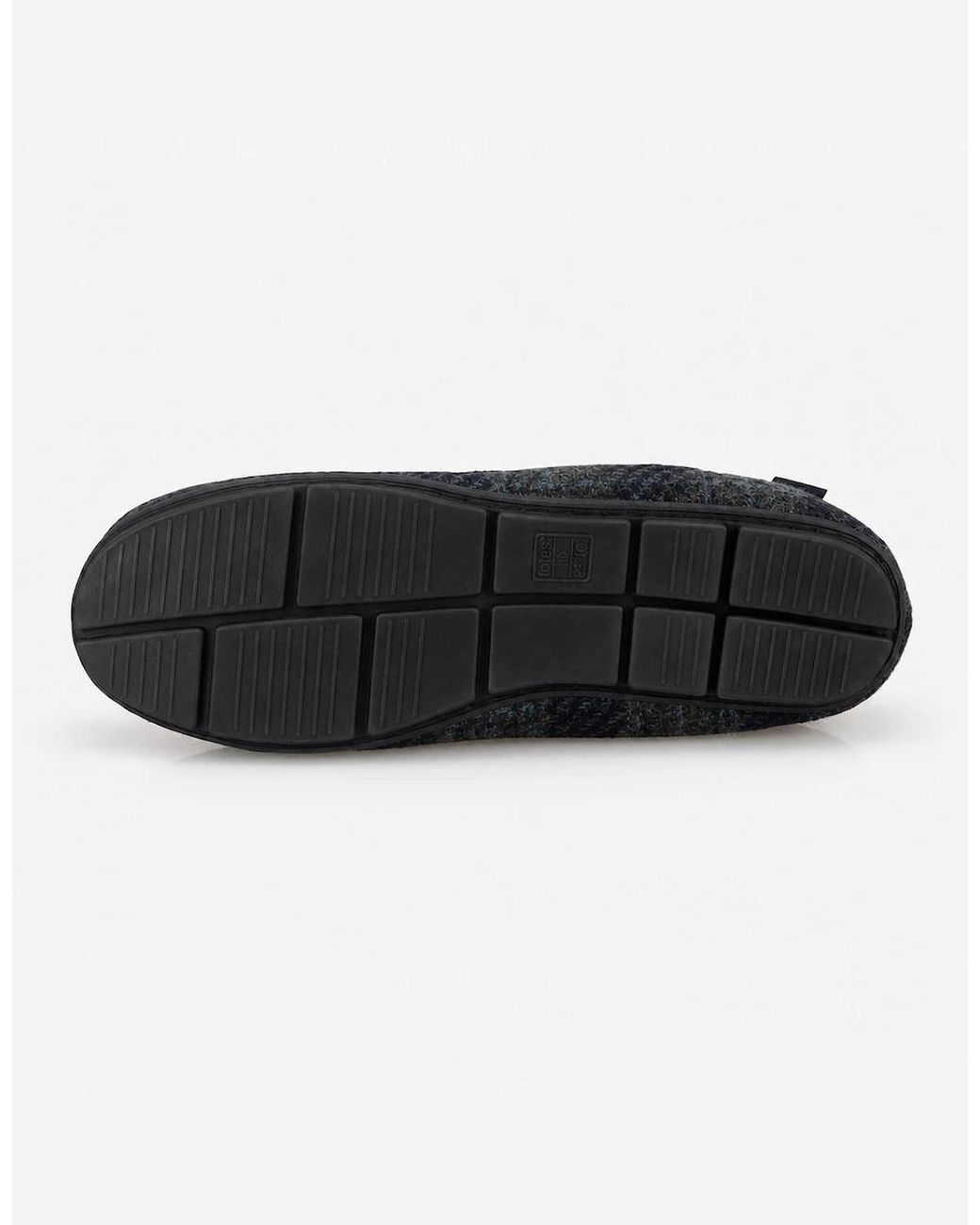 Totes Black Toasties Check Moccasin With Curly Fur Lining Moccasins Check for men