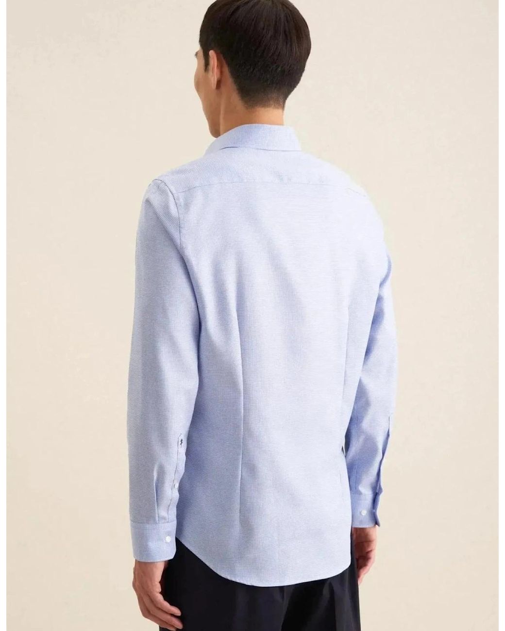 Seidensticker Blue Slim Fit No Iron New Kent Structured Business Shirt Light for men