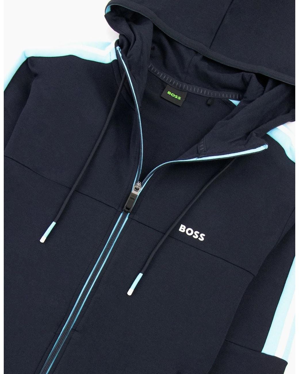 Boss Blue Saggy 1 Hoody Side Stripes 403 for men