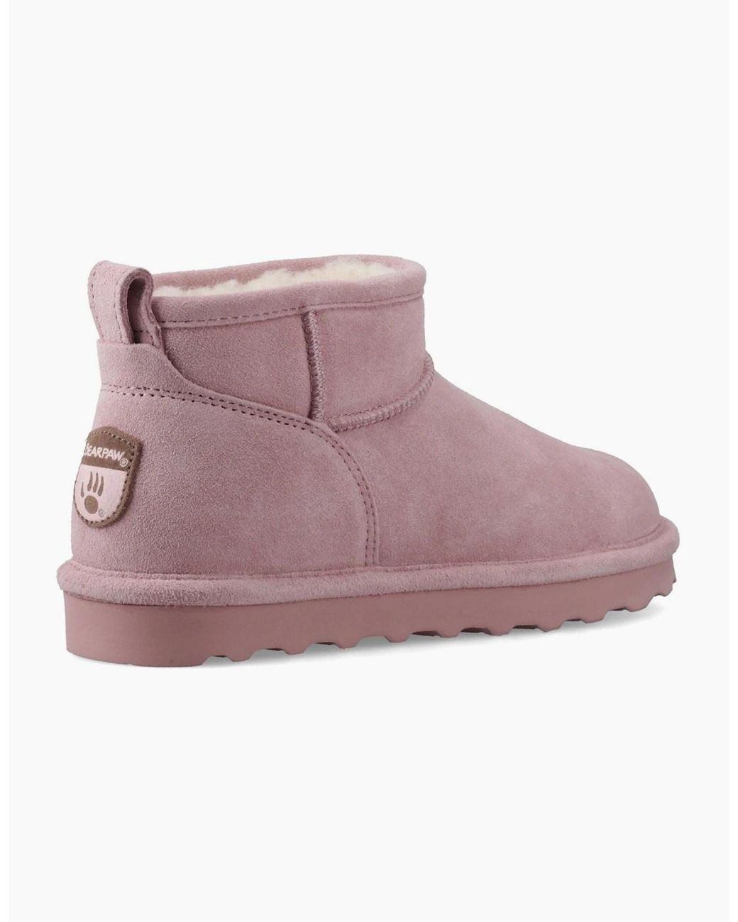 BEARPAW Pink Shorty Suede Peony Winter Ankle Boots