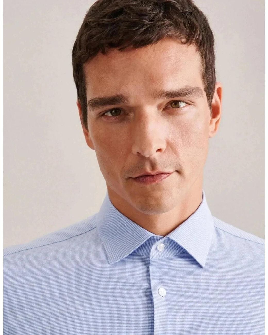 Seidensticker Blue Shaped Fit No Iron New Kent Structured Business Shirt Light for men