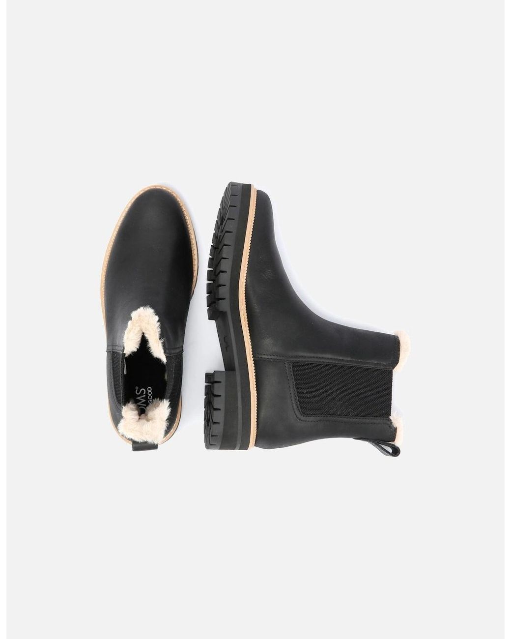TOMS Black Bennet Nubuck Boots