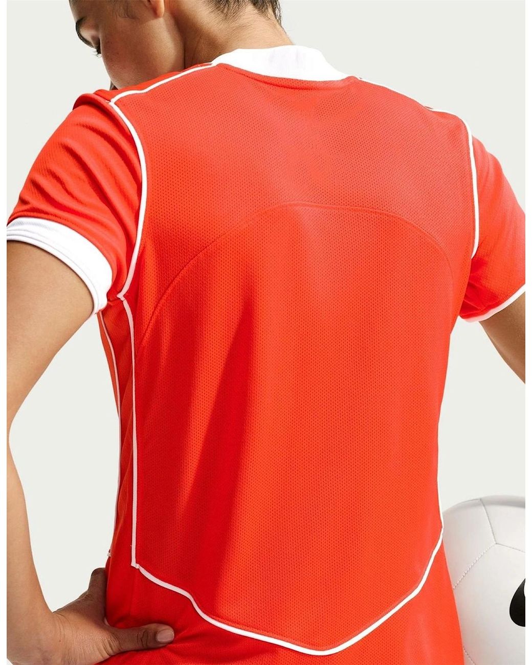 Nike Red Crew Neck Short Sleeve Regular Fit Jersey T-Shirt