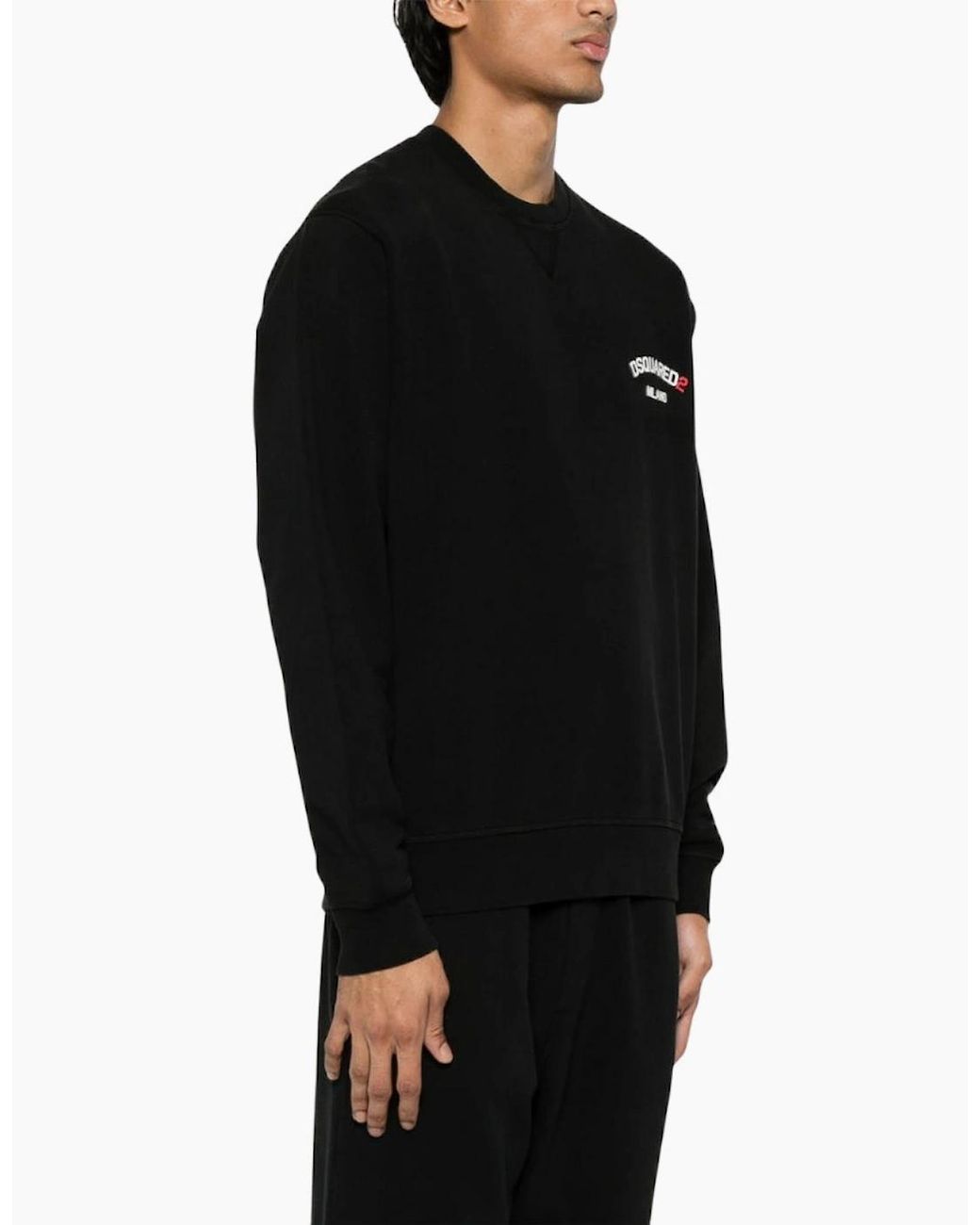 DSquared² Black Small Milano Logo Cool Fit Sweatshirt for men