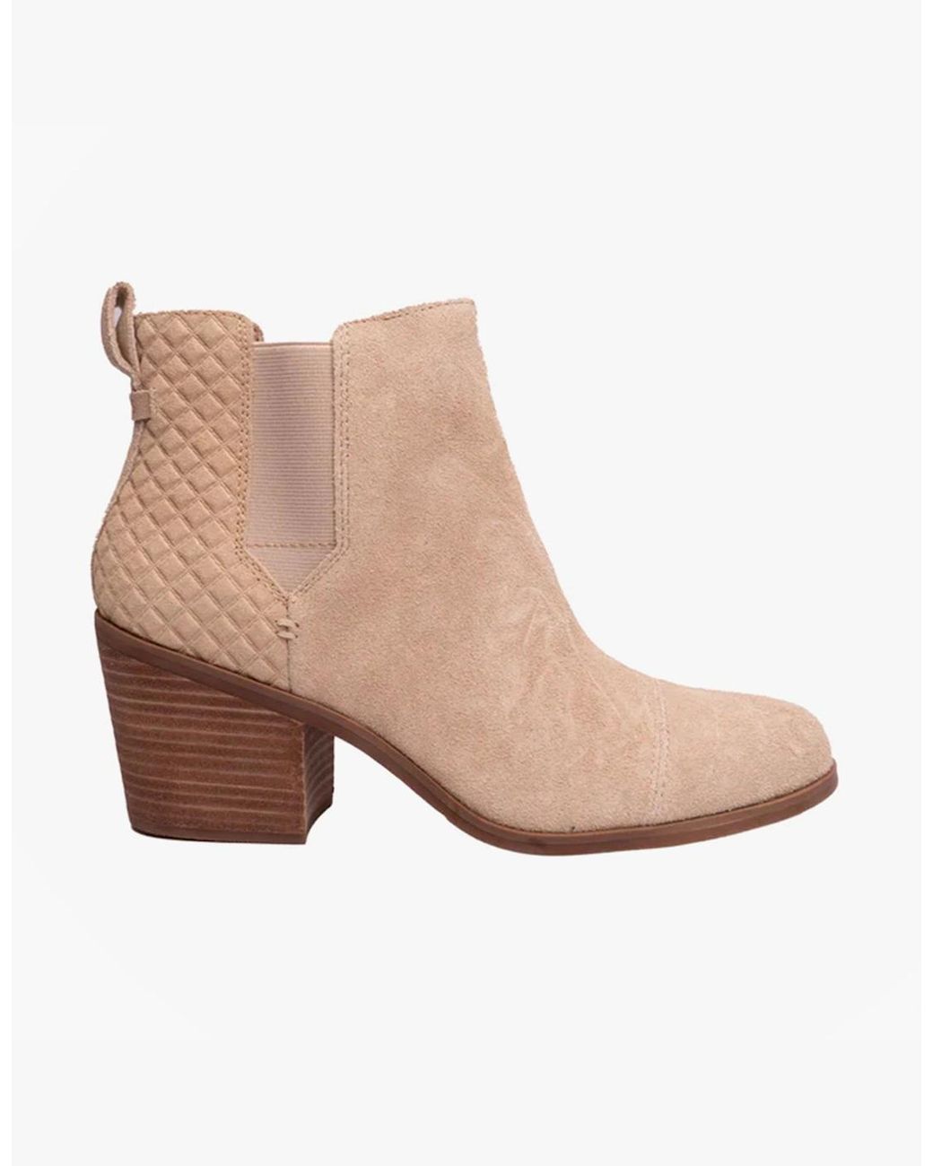 TOMS White Everly Boots Oatmeal