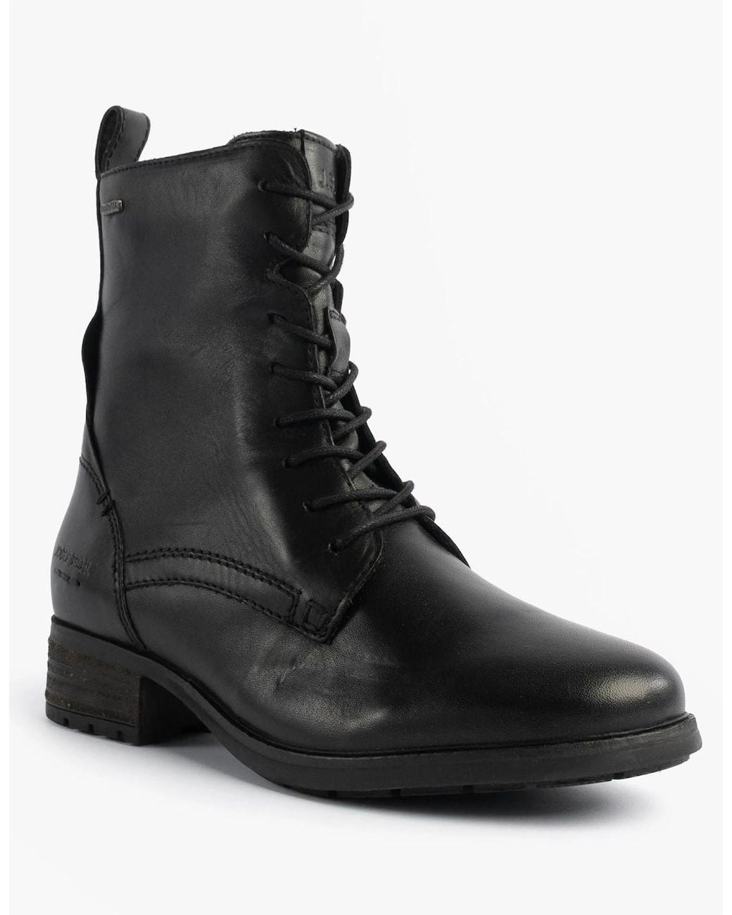 Josef Seibel Black Kate 50 Waterproof Lace Up Boots