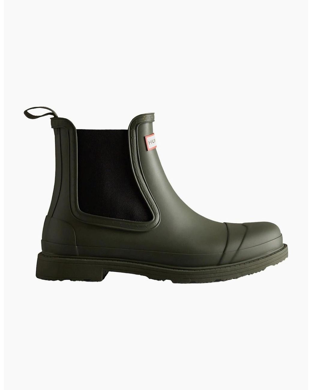 Hunter Black Commando Chelsea Wellingtons for men