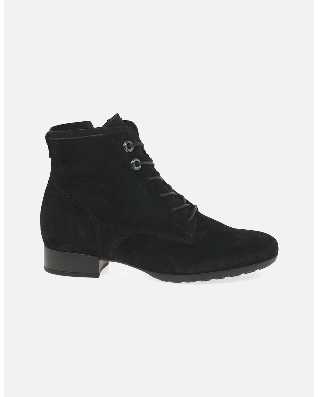 Gabor Black Boat Ankle Boots