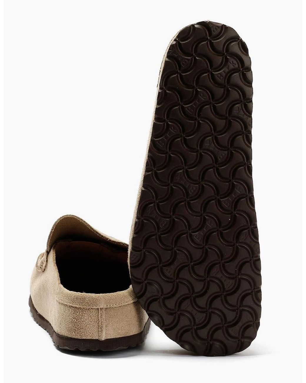 Birkenstock Clogs Natural Birkenstock Naples Suede Taupe Regular Clogs