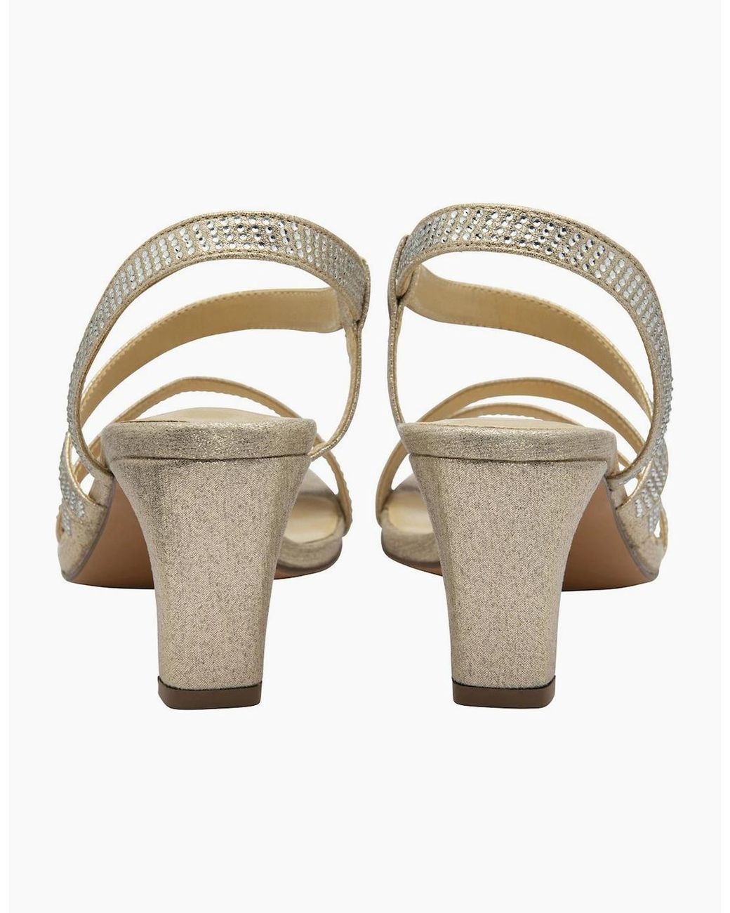Lotus Metallic Bernadette Heeled Sandals