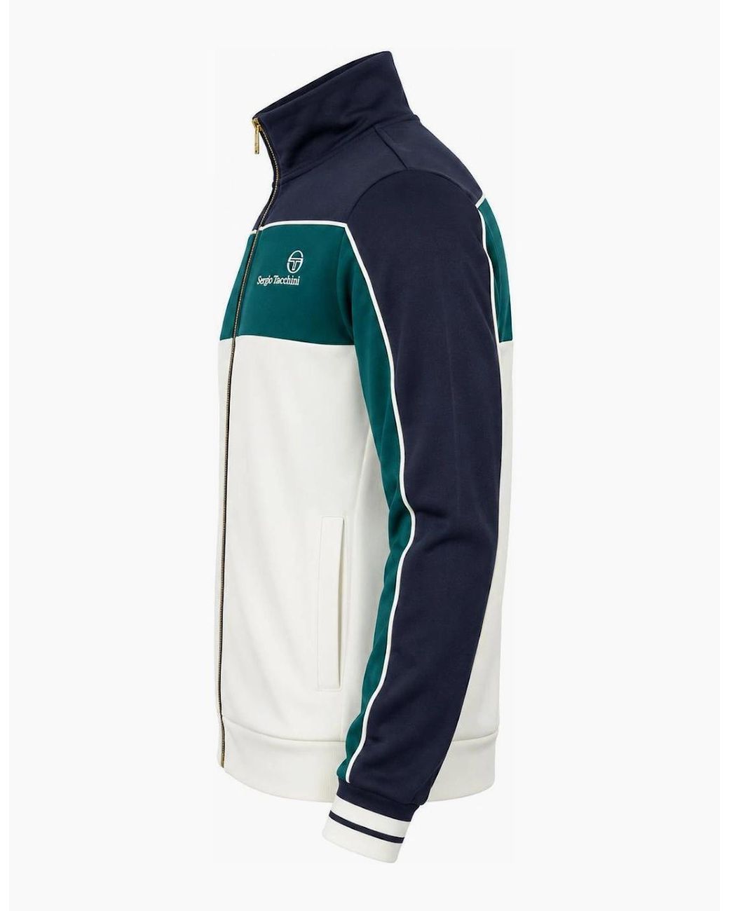 Sergio Tacchini Blue Spiga Track Top Jacket Maritime/Deep/Gardenia for men