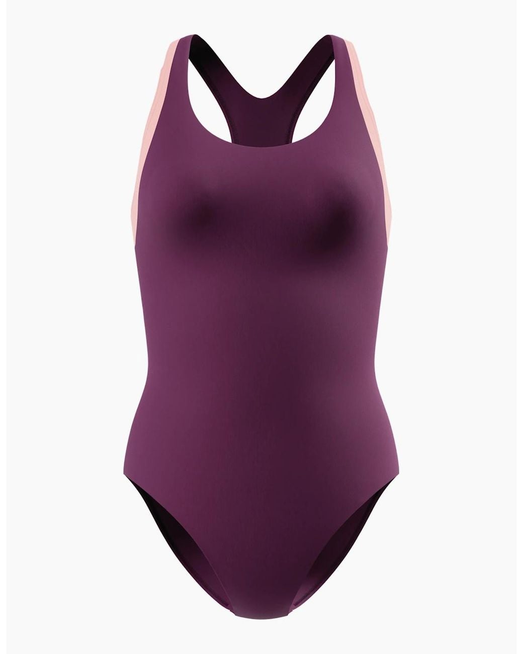 Speedo Purple Ladies Colour Block Racerback One Piece Swimsuit