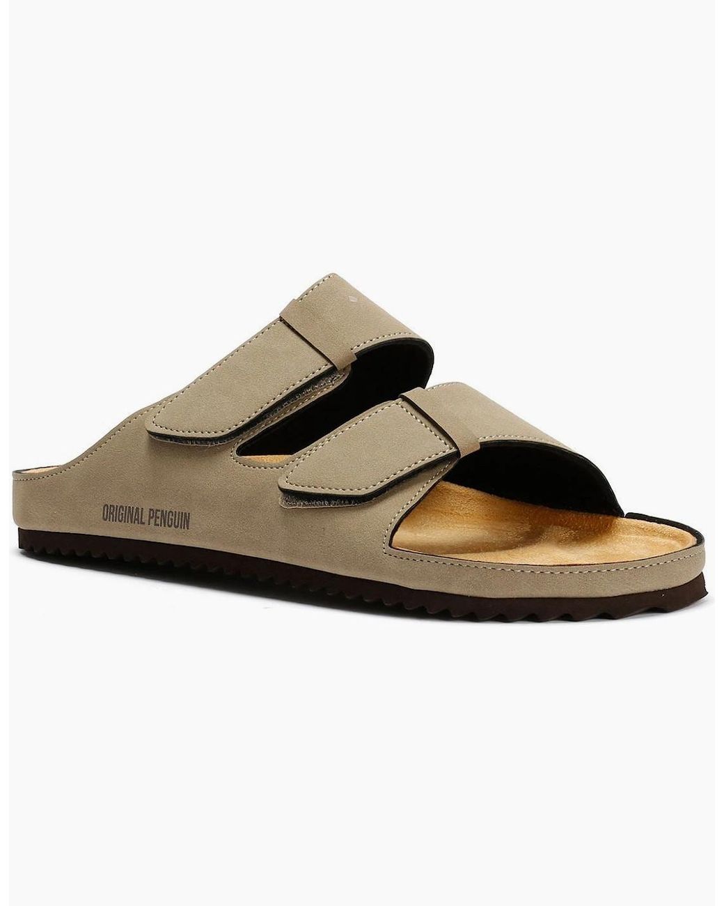Original Penguin Brown Penguin Panache Sand Sandals for men