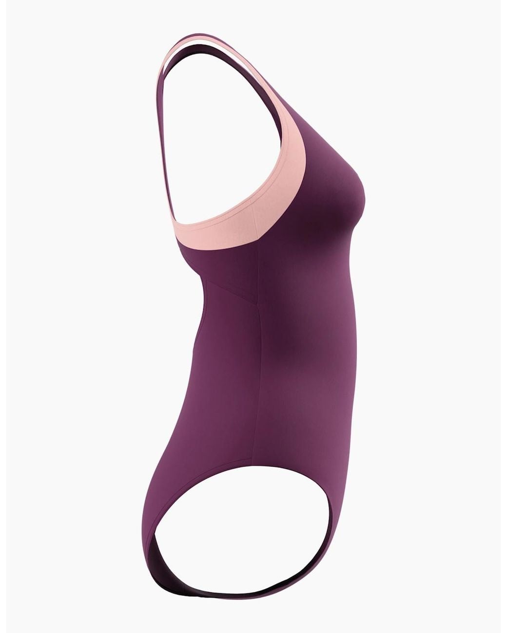 Speedo Purple Ladies Colour Block Racerback One Piece Swimsuit